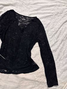Elegant Black Lace Top