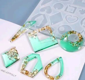 Mould eyerring Double shaded trendy design Resin