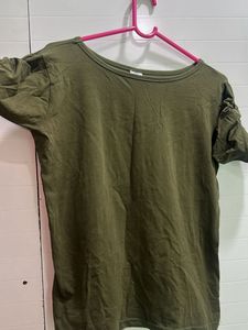 Olive Green Relaxed Fit T-shirt