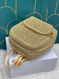 Sparkly Gold Rhinestone Backpack HIGH QUALITY