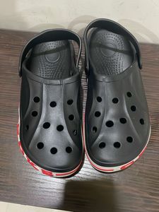 Comfortable Black Crocs style slippers for Women