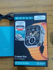 Boult Crown Pro Smartwatch Orange colour 2.01HD