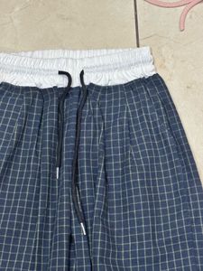 Checkered Wide Leg Pants
