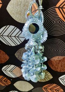 Silver Gota Parandi with Black Dori