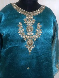 Teal Kurta Set with Dupatta