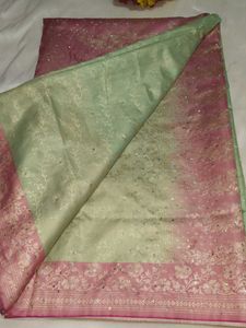 Pink Sequin Embroidered Saree with blouse