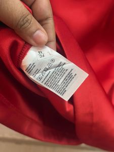 H&amp;M Red satin dress