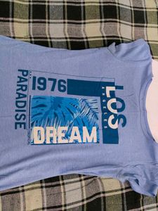 Light Blue Los Angeles Dream Long T-Shirt