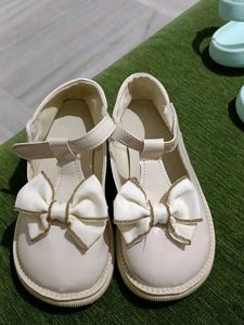 Cute Cream Bow Mary Jane Shoes