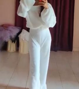Fluffy White Lounge Set (L to XL SIZE)