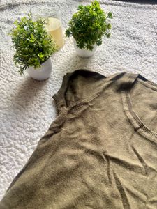 Olive Green Short Sleeve Top