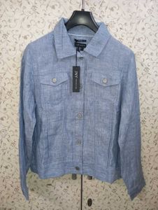 jones new york 100% linen light weight jacket