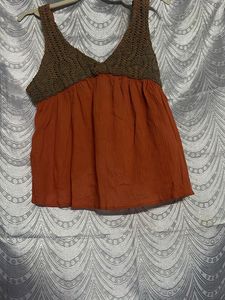 Boho Crochet Trim Tank Top