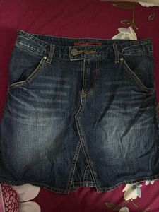 Classic Blue Denim Skirt