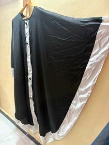 Unique imported Black &amp; White Kaftan abaya
