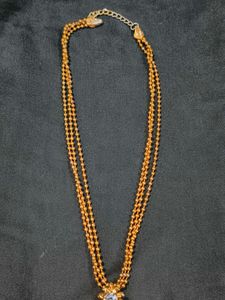 Elegant Gold Tone Pendant Necklace