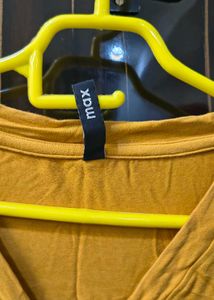 Mustard Button-Down Top