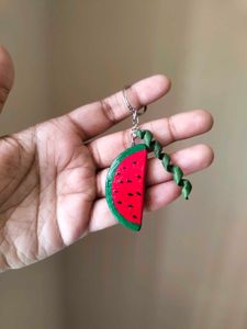 TWINKLING WATERMELON Slice Keychain