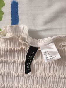 Smocked Mock Neck Top