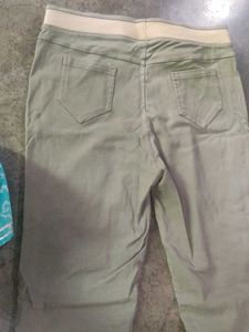 Olive Green Pull-On Pants