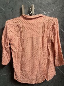 Cute Peach Polka Dot Blouse