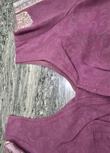 Elegant Purple Embroidered Blouse
