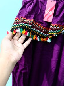 Vibrant Purple Embroidered Gown