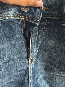 Distressed Blue Denim Jeans Zara