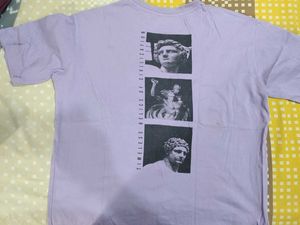 Lavender Graphic Print T-Shirt