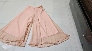 Peach color Flared palazzo