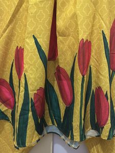 Yellow Cotton Kurta Set