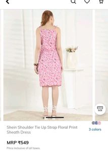 Pink Floral Print Sheath Dress