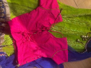 Saree With Lehanga Set