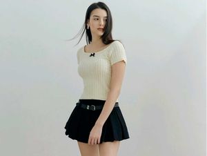 Cream Cable Knit Bow Top(SAVANA)