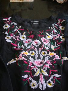 Beautiful Black Embroidery Top