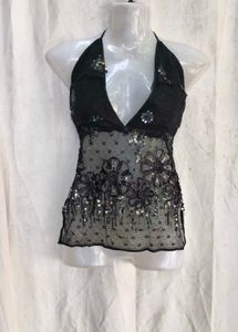 69. Stunning Black Sequin Halter Top