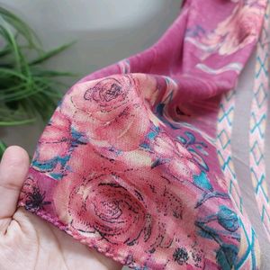 Printed Duppata In Beautiful Onion Pink Color