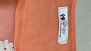 Peach Embroidered Kurti Top