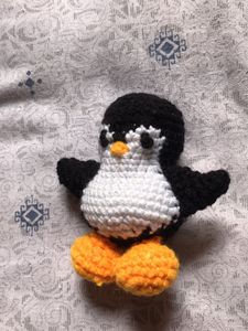 Handmade Crochet Penguin Toy