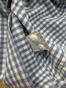 quick silver Men's Blue Gingham Short Sleeve Shirt