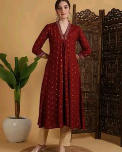 Elegant Black Kurta with White Dots