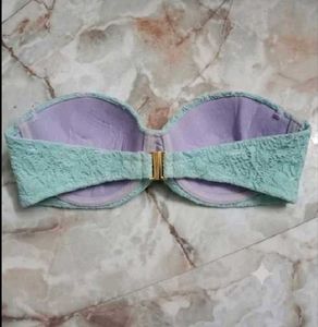 Mint Green Lace Strapless Bra