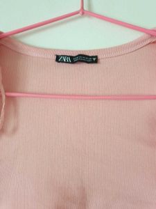Zara Pink Cropped Cardigan