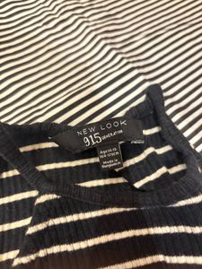 Striped Halter Neck Top
