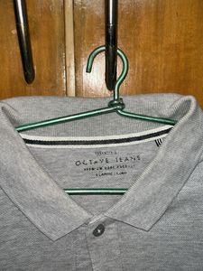 Grey Octave Jeans Polo Shirt