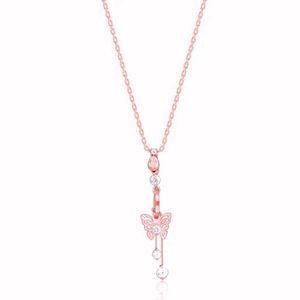 Rose Gold Butterfly Pendant Necklace