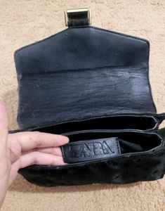 ZARA Black Polka Dot bag
