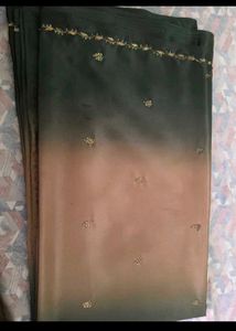 Embroidered Ombre Saree