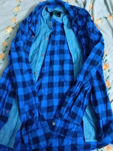 Blue Plaid Men's Shirt
