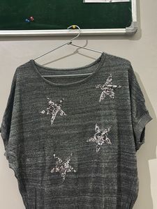 Sparkly Star Sequin Tunic Top
